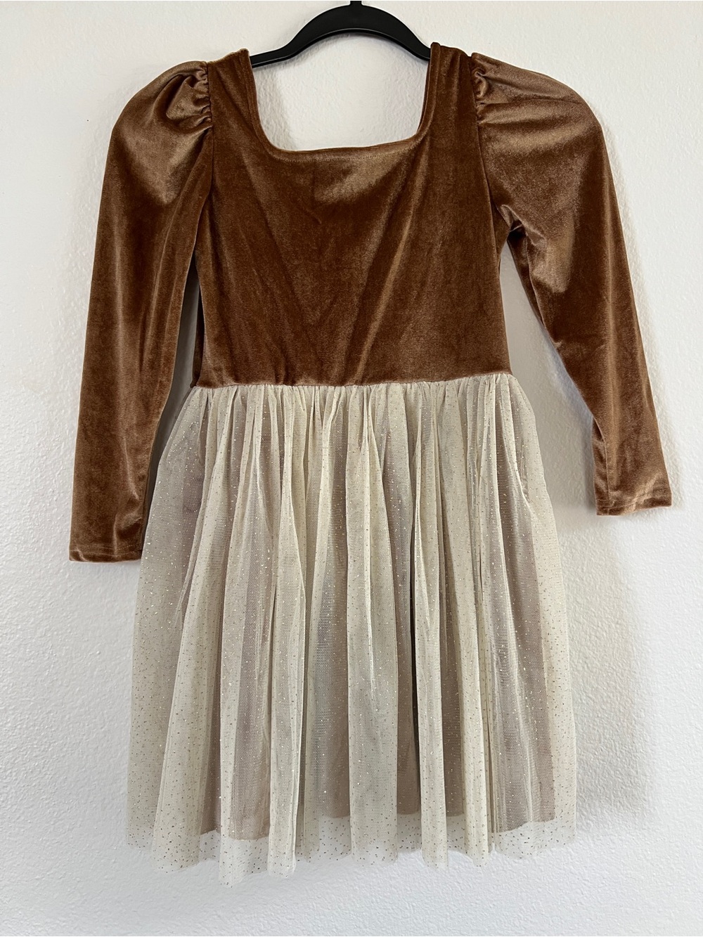 Fawn Velvet Sparkle Tutu Dress
